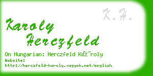 karoly herczfeld business card
